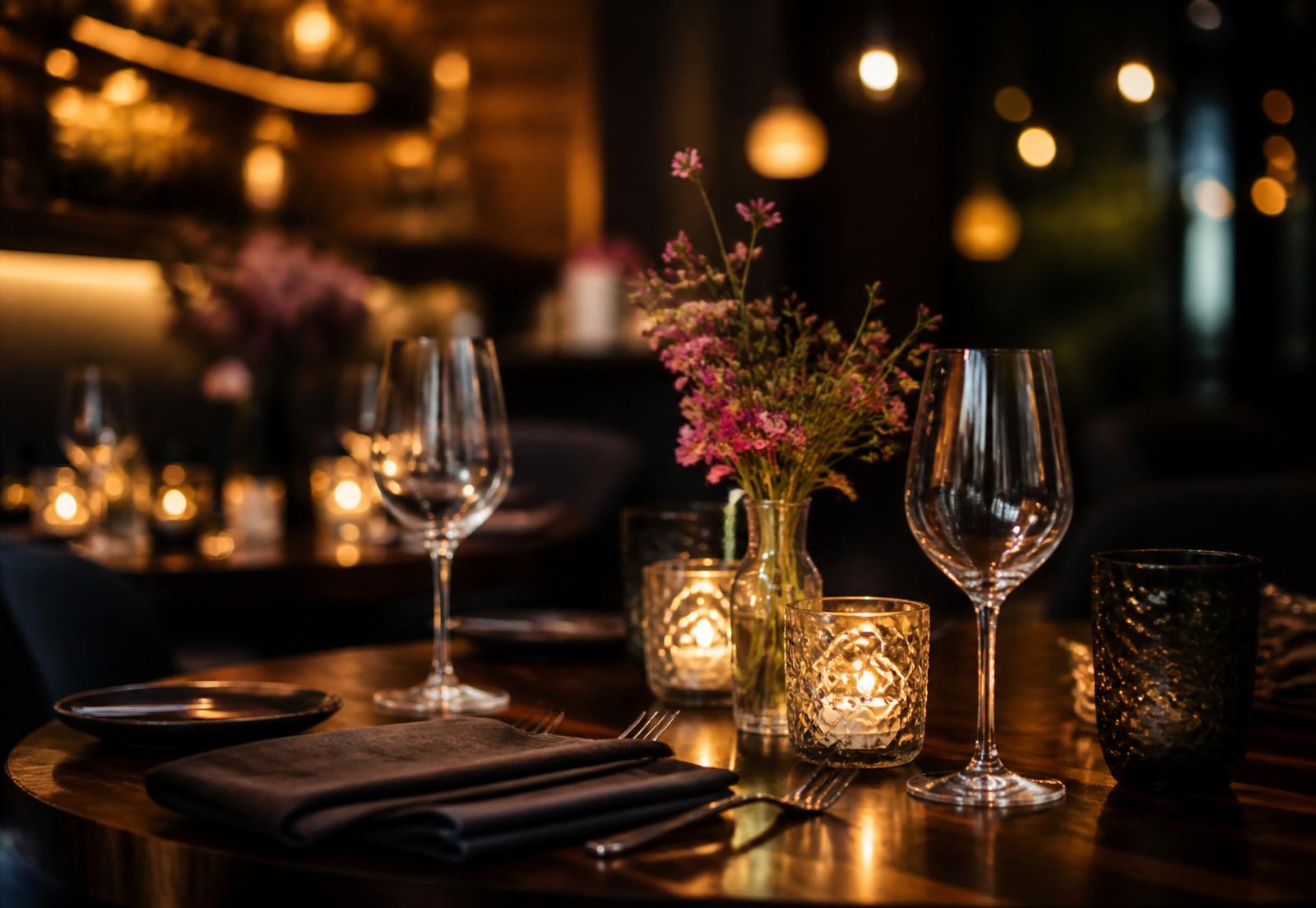 Gedeckter Tisch im Restaurant Rotes Haus